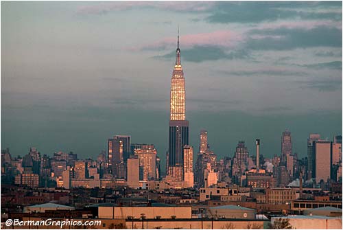 New York City Empire State Building at sunrise