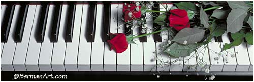 Roses On Piano